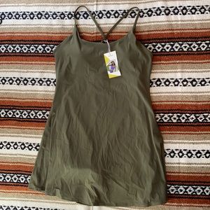 Workout dress w/built in biker shorts